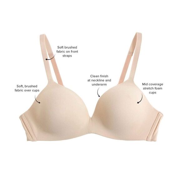 WACOAL NWT Soft Cup Wireless How Perfect WireFree T-Shirt Bra 38B - Picture 5 of 6